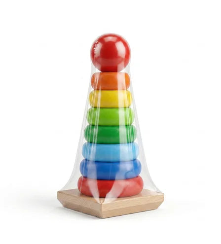 Classic Rainbow Stacker Wooden Tower - Urban Grabs