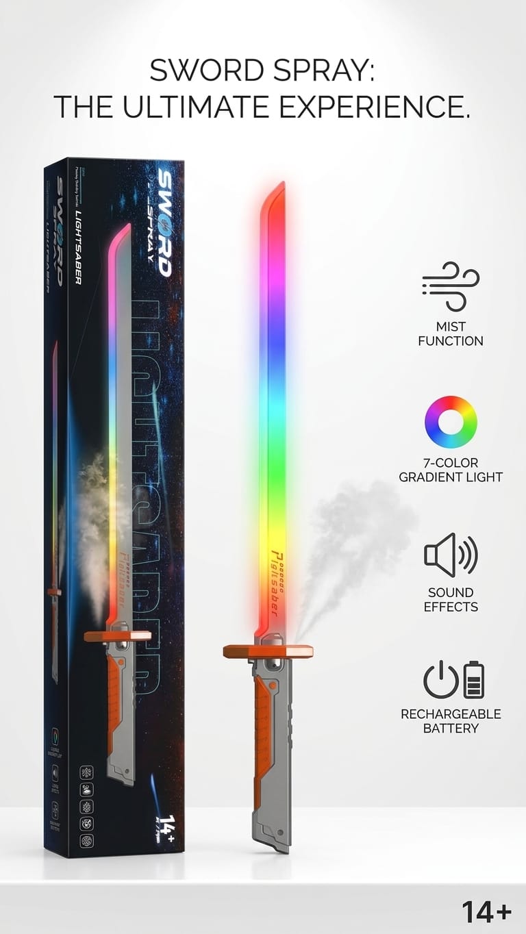 Cyber Blade Neo-Chrono | LED Smoke-Emitting Katana