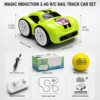 Magic Induction 2.4G R/C Rail Track Car Set – Smart Interactive Toy