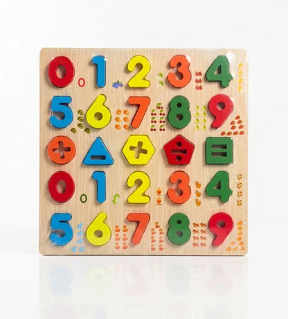 Math Symbols Puzzle wooden Board -  Urban Grabs