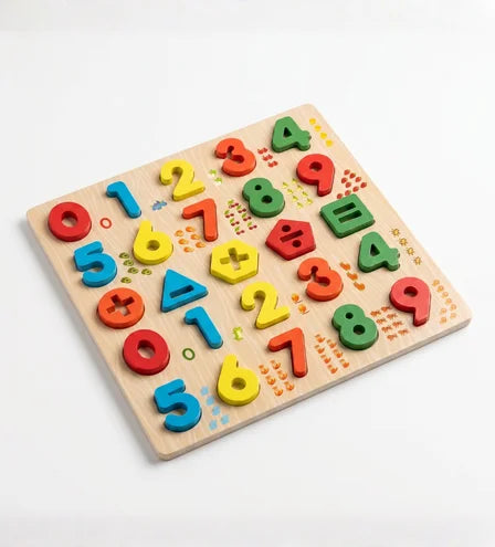 Math Symbols Puzzle wooden Board -  Urban Grabs