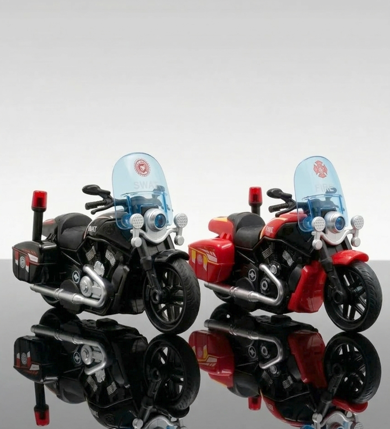 Model Motorcycle – Friction Powered Police Department series (Pair of 1) -  Urban Grabs