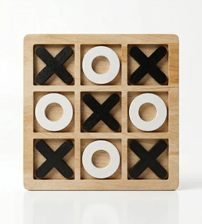 Wooden Tic-Tac-Toe Strategy Game Board -  Urban Grabs