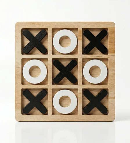 Wooden Tic-Tac-Toe Strategy Game Board -  Urban Grabs