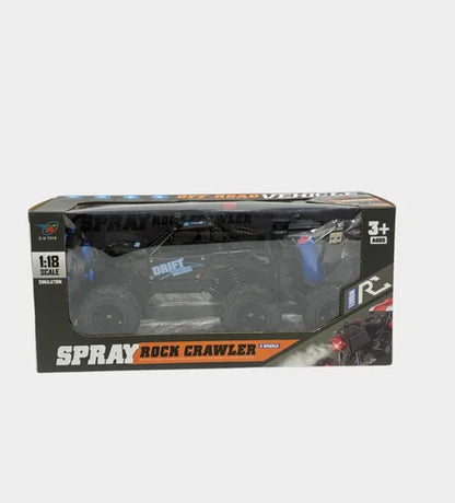 TitanDrift 4WD: 1:18 Scale All-Terrain Spray Rock Crawler 6 wheel