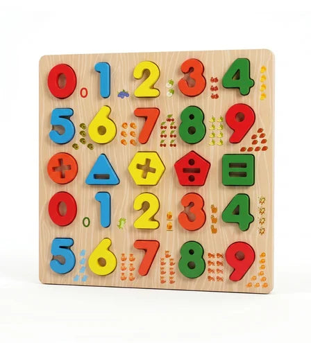 Math Symbols Puzzle wooden Board -  Urban Grabs