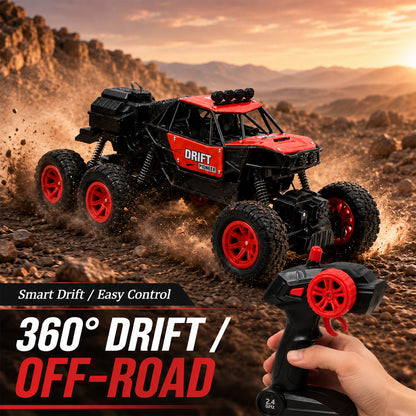 TitanDrift 4WD: 1:18 Scale All-Terrain Spray Rock Crawler 6 wheel