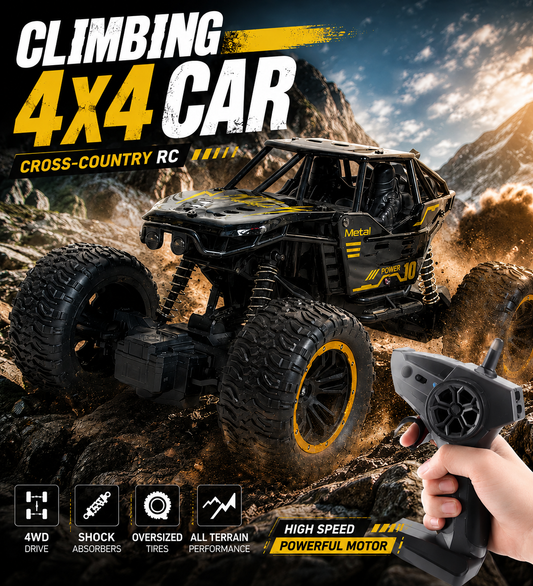 4WD Metal Body 1:18 Scale Off-Road Climbing RC Rock Crawler with Exhaust Spray Effect & Lights