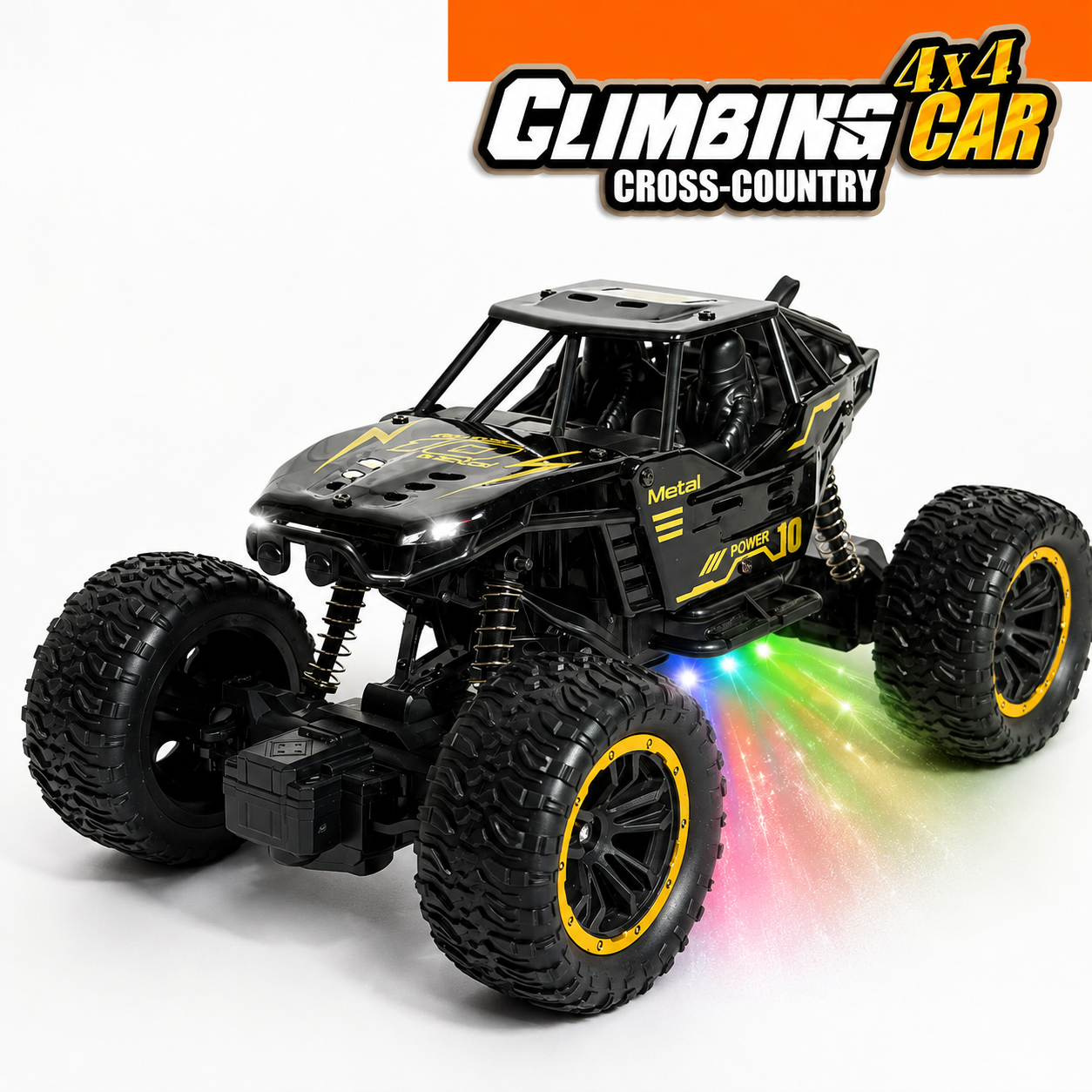 4WD Metal Body 1:18 Scale Off-Road Climbing RC Rock Crawler with Exhaust Spray Effect & Lights