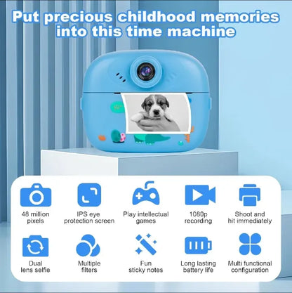 Mini Rechargeable Kids Camera – 1080P HD Photography Toy with 2.0" Screen, Best Gift for Boys & Girls