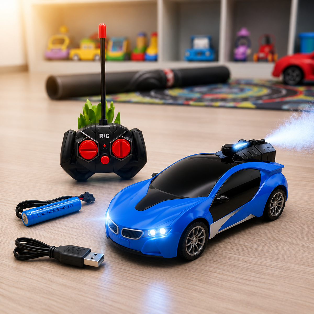 Ignite Racer GT: Remote Control Spray Supercar with 3D Light Effects