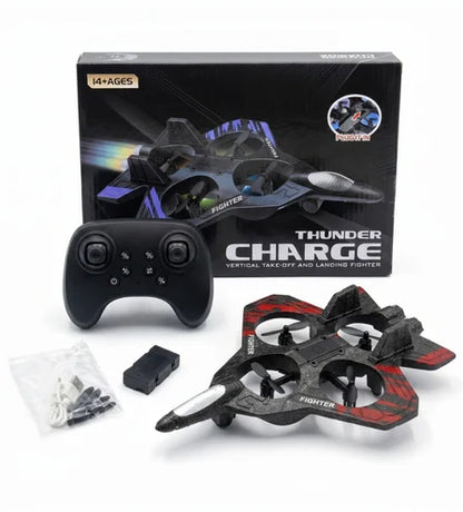 Thunder Charge: 2.4GHz VTOL Vertical Take-Off & Landing Fighter Jet -  Urban Grabs