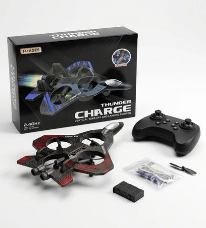 Thunder Charge: 2.4GHz VTOL Vertical Take-Off & Landing Fighter Jet -  Urban Grabs