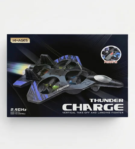 Thunder Charge: 2.4GHz VTOL Vertical Take-Off & Landing Fighter Jet -  Urban Grabs