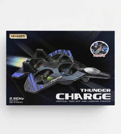 Thunder Charge: 2.4GHz VTOL Vertical Take-Off & Landing Fighter Jet -  Urban Grabs