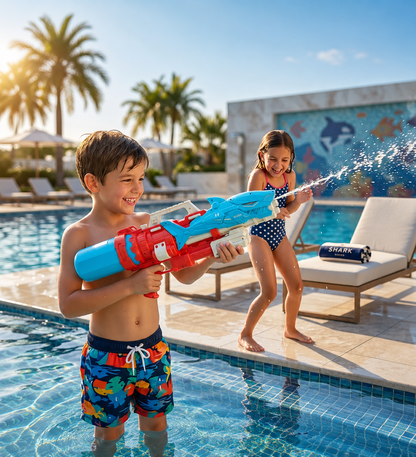 Shark Attack High-Pressure Super Soaker - Large Capacity Water Blaster