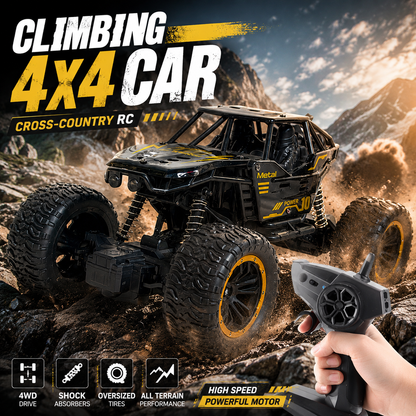 4WD Metal Body 1:18 Scale Off-Road Climbing RC Rock Crawler with Exhaust Spray Effect & Lights
