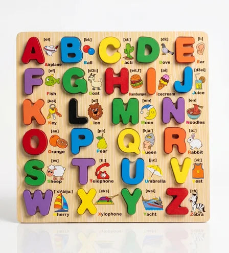 Educational Wooden Alphabet ABC Peg Puzzle -  Urban Grabs