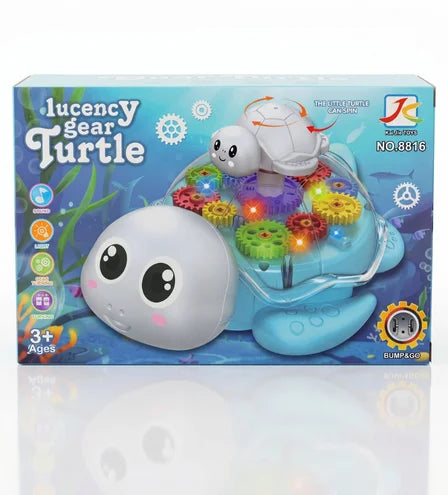 Aqua-Glow: Lucency Gear Turtle Interactive Musical Toy