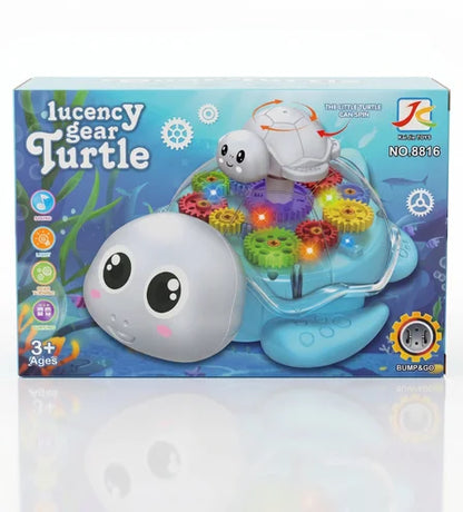 Aqua-Glow: Lucency Gear Turtle Interactive Musical Toy