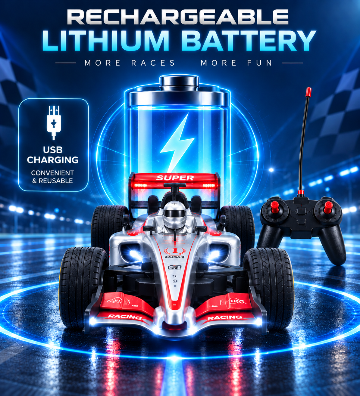 High-Speed Formula 1 Remote Control Racing Car – High Simulation F1 RC Auto Model