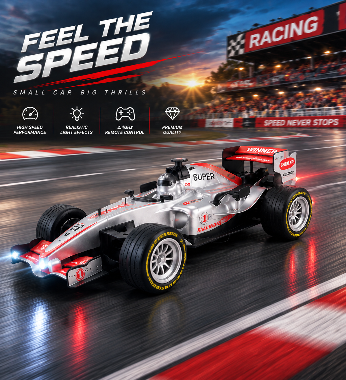 High-Speed Formula 1 Remote Control Racing Car – High Simulation F1 RC Auto Model
