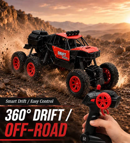 TitanDrift 6WD: 1:18 Scale All-Terrain Spray Rock Crawler 6 wheel