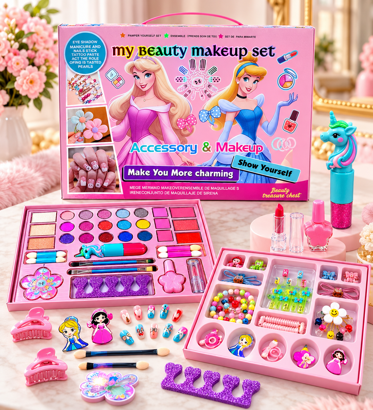 Realistic 2in1 Beauty Makeup Set For Girls