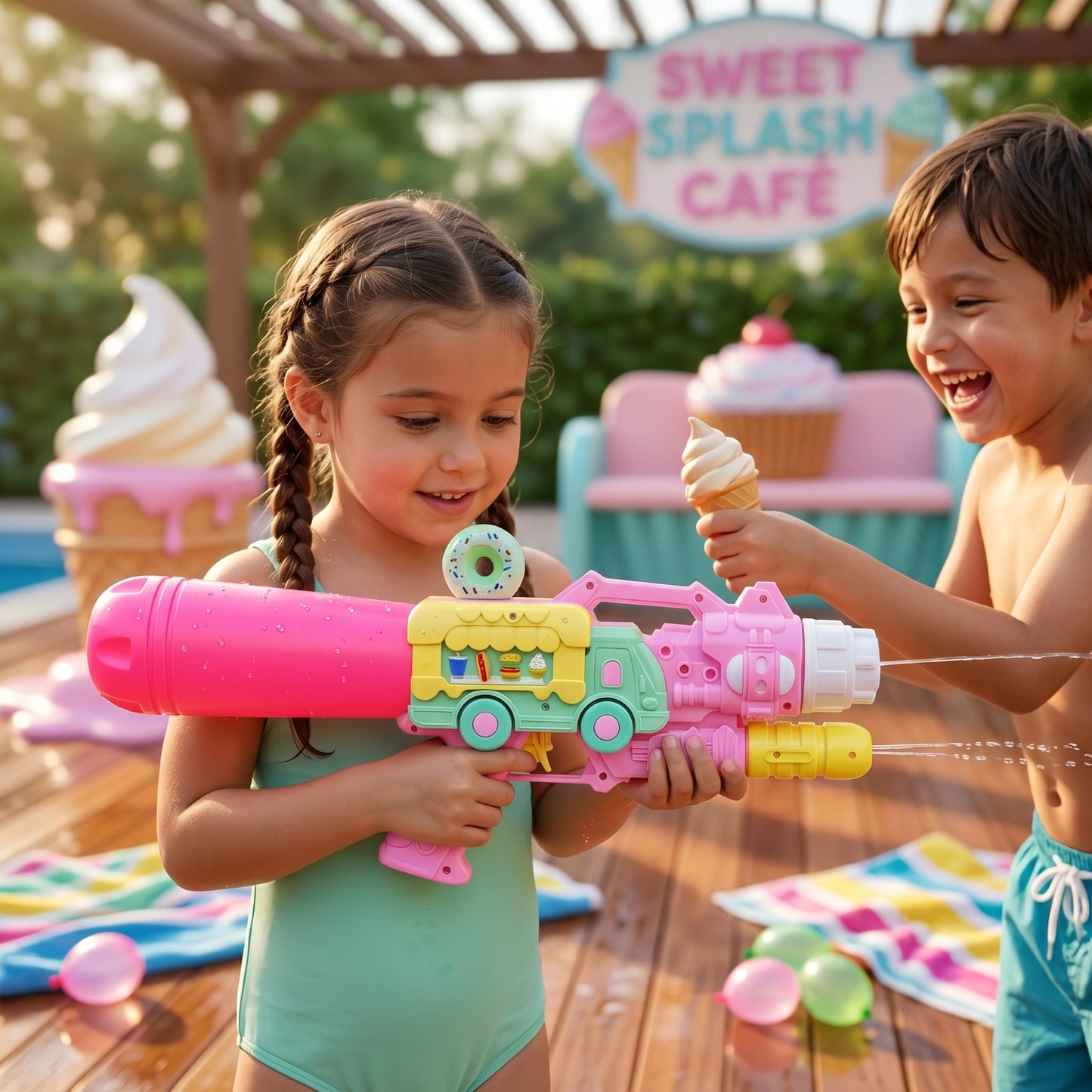 Ice Cream Truck Party Blaster – High-Capacity Sweet Summer Soaker