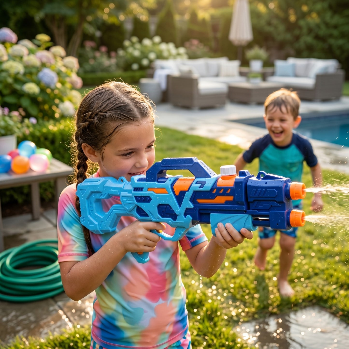 Double-Barrel Hydro-Storm Blaster – Twin Nozzle High-Pressure Water Gun