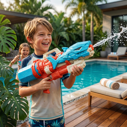 Shark Attack High-Pressure Super Soaker - Large Capacity Water Blaster