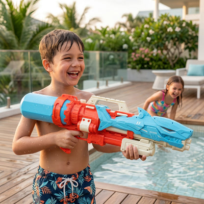 Shark Attack High-Pressure Super Soaker - Large Capacity Water Blaster