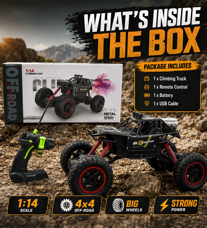 1:14 Scale Metal Body Off-Road RC Rock Crawler Monster Truck (with Pistol Grip Controller)