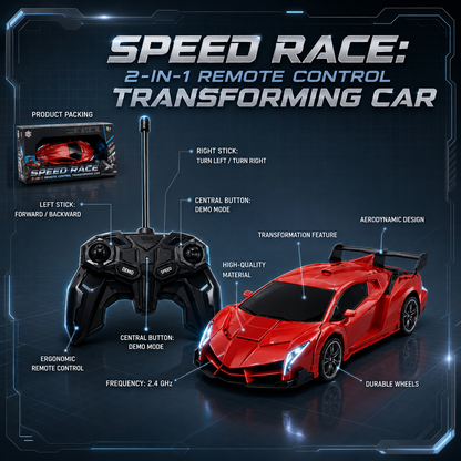 Speed Race: 2-in-1 Remote Control Transforming Car