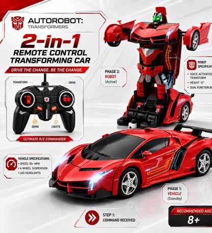 Speed Race: 2-in-1 Remote Control Transforming Car