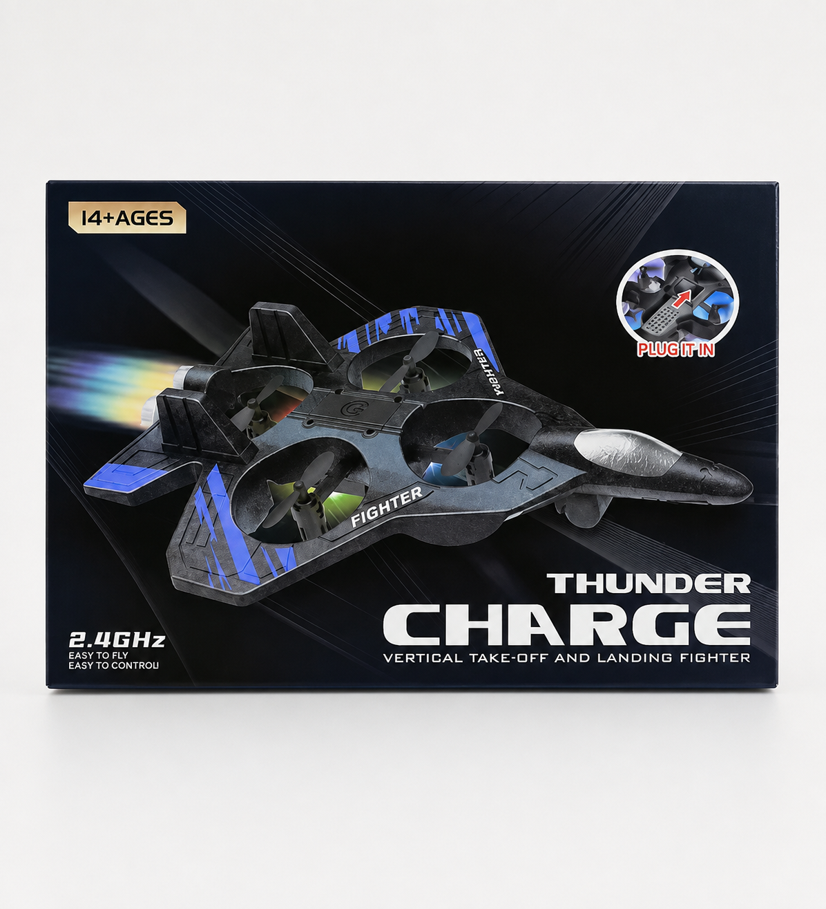 Thunder Charge: 2.4GHz VTOL Vertical Take-Off & Landing Fighter Jet