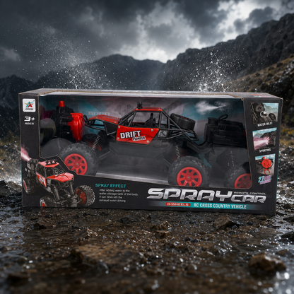 TitanDrift 4WD: 1:18 Scale All-Terrain Spray Rock Crawler 6 wheel