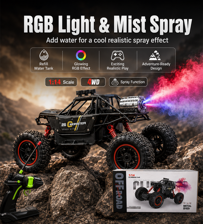 1:14 Scale Metal Body Off-Road RC Rock Crawler Monster Truck (with Pistol Grip Controller)
