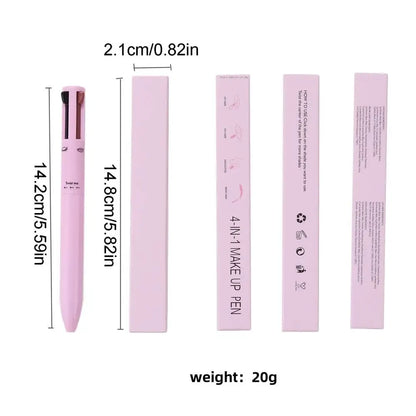 💄 4 in 1 Waterproof Makeup Pen – Eyebrow, Eyeliner, Lip Liner & Highlighter | Long-Lasting Beauty Essential 💋 (Random Color)