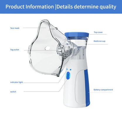 Mini Portable Nebulizer for Kids & Adults Silent Mesh Technology | JSL-W302