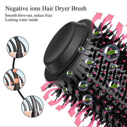 4-in-1 Blow Hair Dryer  Volumizer Brush, Straightening & Curl