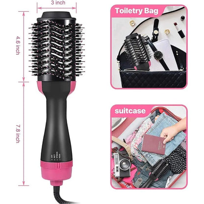 4-in-1 Blow Hair Dryer  Volumizer Brush, Straightening & Curl