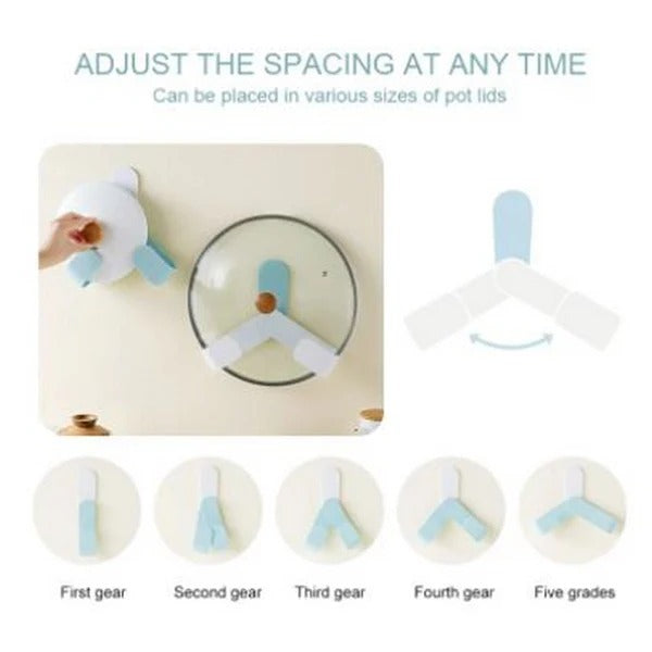 Wall Mounted Pot Lid Holder - Multi-Functional Storage Hook