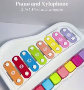 2-in-1 Musical Xylophone & Piano Toy
