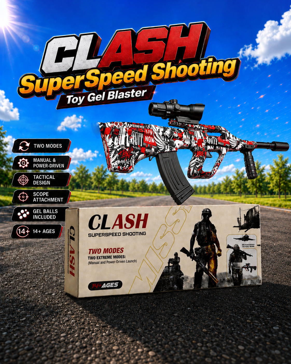 CLASH Superspeed Shooting (Orbeez gun)